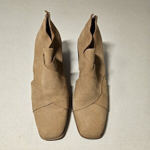 Eileen Fisher Boots Womens 9 1/2 Jenkins Back Zip Low Ankle Bootie Earth